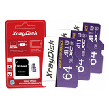 Kit 3 Micro Sd 64gb Classe10 Cartão De Memória Microsd A1 U3