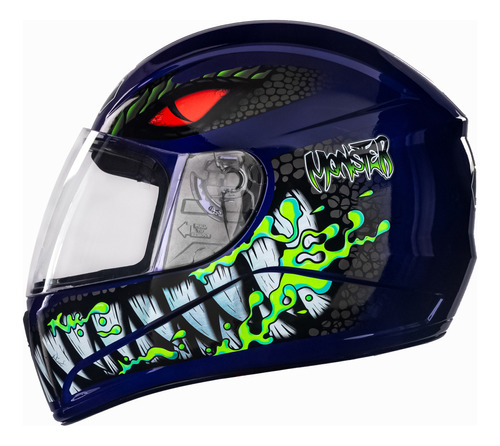 Casco Moto Integral F9 Monster Visor Simple