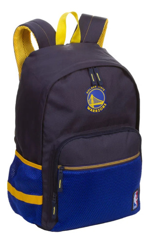 Mochila Escolar Juvenil G Sestini Nba Golden State Warriors Cor Azul