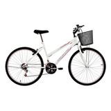 Bicicleta  De Passeio Dalannio Bike Life Aro 26 18v Freios V-brake Cor Branco Com Descanso Lateral