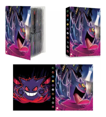 Álbum Cartinha Pokémon Pasta Gengar - Porta 240 Cartas 