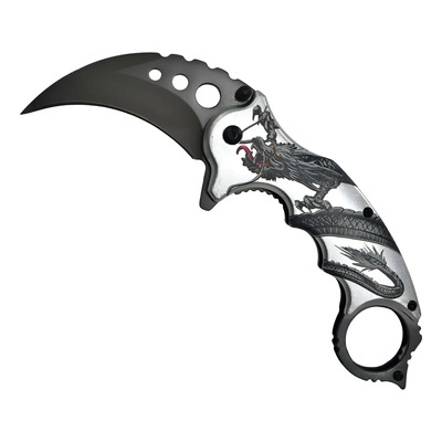 Navaja Táctica Karambit Dragon Color Gris Oscuro | Meses sin interés