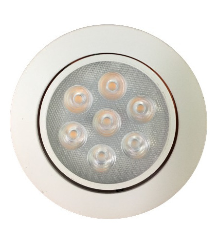 3 Spot Led 7w Redondo Direcionável Embutir Teto Sanca Gesso