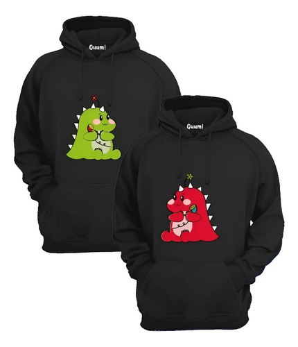 Sudaderas Para Parejas Dinosaurios #7 (dos Piezas)