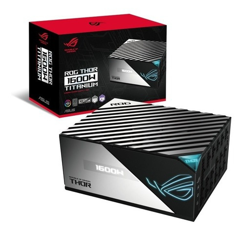 Fuente De Poder Gamer 1600w Asus Rog Thor Titanium Modular Color Negro