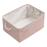 Caja De Almacenamiento De Lino Impermeable Juguete Pink_l