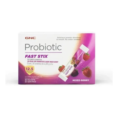Probióticos En Polvo Fast Stix - Gnc - 30 Paquetes Mora | Envío gratis