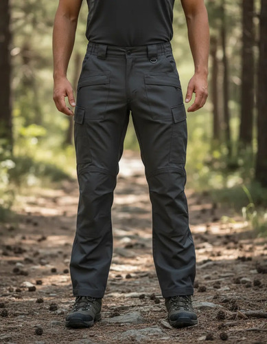 Conjunto Tactico Pantalon Aviador Y Polo Manga Corta Negro