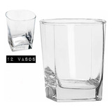 Vasos De Vidrio Whisky Old Fashion Dof Crisa 360ml / 12 Pz Color Transparente