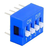 10 Piezas Dip Switch 4 Posiciones Switch Deslizable Dip-4p
