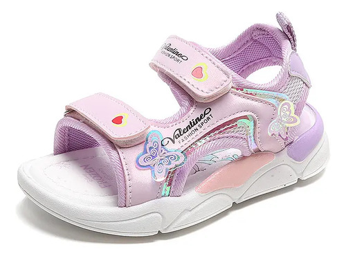 Sandalias De Punta Abierta Para Niñas, Zapatos De Princesa