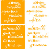 Stencils Dia De La Madre 30x30cm  2 Plantillas  2 Diseños