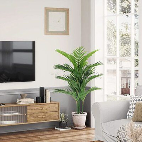 Planta Artificial Arvore Palmeira Real Toque Com 1.20m