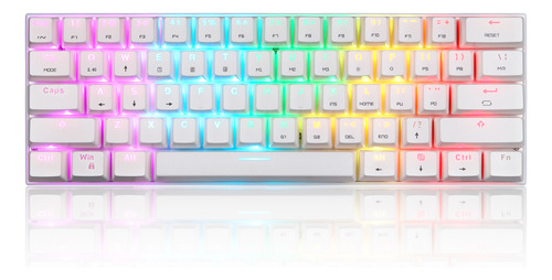 Teclado Y Teclado Inalámbrico Sk62 Pc Bt Retrolight Motospee