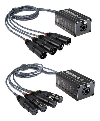 I51 Par Xlr Macho/hembra De 4 Canales Snake De 3 Pines Xlr/d