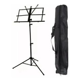 Estante Partitura Pastas Suporte Pedestal Dobrável + Bolsa