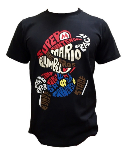 Playera Mario Bros Mario Caricatura