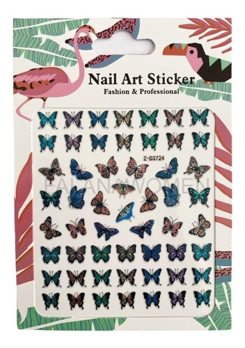 Stickers Para Uñas O Decoraciones De Mariposa