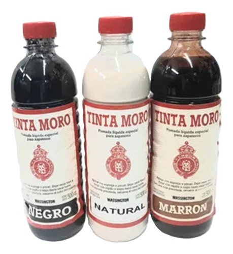 Tinta Moro Pomada Liquida Cuero 500 Cc 