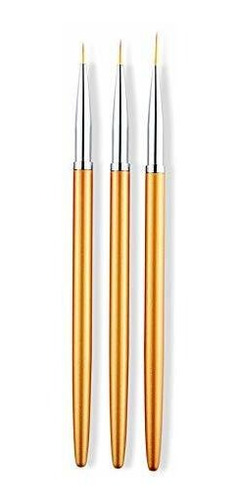 Cepillos Para Uñas - Melodysusie Golden Nail Art Liner Brush