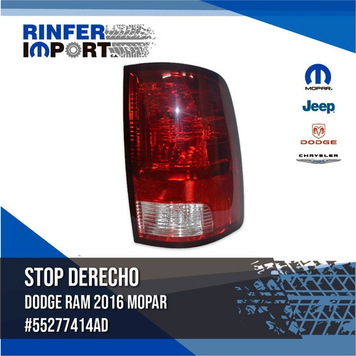 Stop Rh Derecho Dodge Ram 2016 55277414ad Foto 2