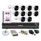 Kit Intelbras 10 Full Color 1220b Dvr 16ch Mhdx 3116 C/2tb