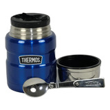 Pote Térmico De Comida Thermos Everest 470ml Azul Com Colher