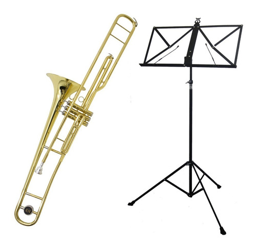 Kit Trombone De Pisto Tb200p Ny + Estante De Partitura S2