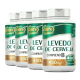 Kit 4 Levedo De Cerveja + Complexo B - 400 Comp - Unilife