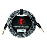 Cable De Plug A Plug De 6.3 Mm 3m Chapa De Oro Guitarra Bajo