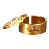 Anillos Para Pareja Del Rey & Reina X2 En Acero Inoxidable