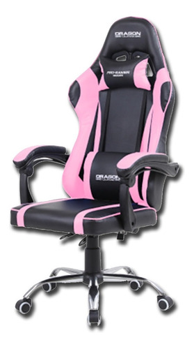 Silla Gamer Dragon Falkor Ne-462 Rs Rosa Con Negro