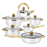 Set De Ollas Antiadherentes Bateria De Cocina Sertenes 12 Pc