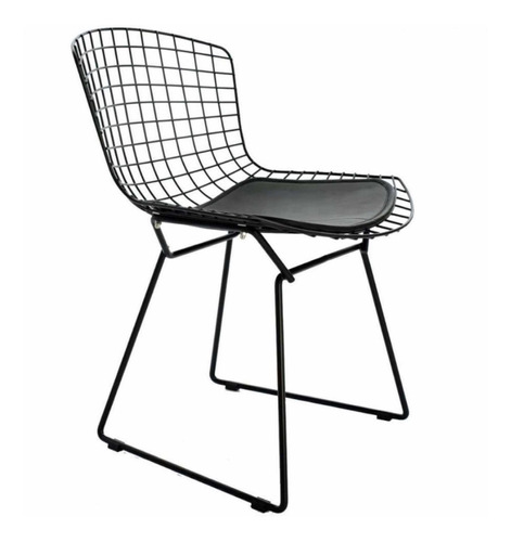 Kit 4 Cadeiras Bertoia Preto Fosco/brilhante