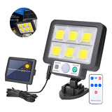 Refletor 200w Led Solar Parede Poste Sensor Presença Parede