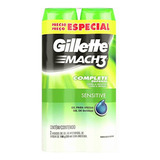 Gillette Gel Para Afeitar Mach3 Complete Defense Sensitive,
