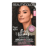 Kit Tintura Beautycolor  Coloração Creme Tom 4.0 Castanho Natural