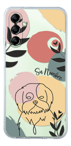 Funda Para Galaxy Mujer Perrito Shih Tzu Minimal Su Nombre