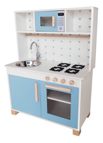 Cozinha Infantil Azul: Brincadeira Criativa E Realista