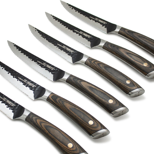 Set 6 Cuchillos Hammer Collection Wayu Color Negro