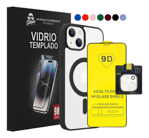 Funda Case Para iPhone 15 Magsafe Mica Camara Pantalla Kit 