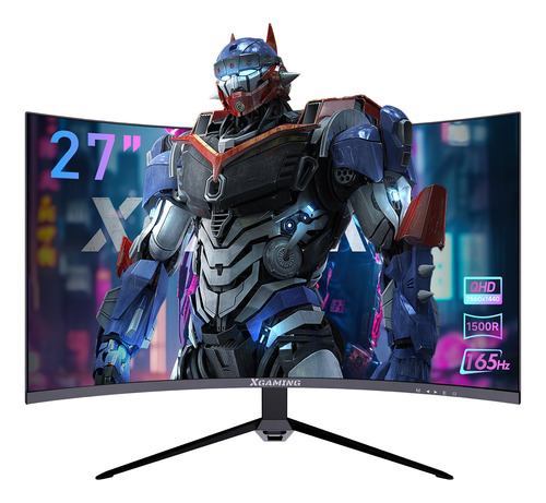 Monitor Curvo Para Juegos De 27 Pulgadas Qhd 2k 165hz,  X P.