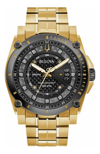 Relógio Bulova Precisionist Diamond Dourado 98d156