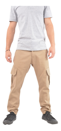 Pantalon Cargo Hombre Gabardina Chino Vestir Trabajo 