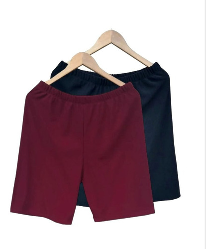 Kit 2 Bermudas Gancho Alto Plus Size