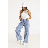  Wide Leg Jeans Mom Mujer Pantalon Tiro Alto