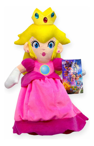 Peluche Princesa Peach 40cm Mario Bros The Movie.