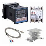 Kit Pirómetro Rex-c100 Control Temperatura + Relay Ssr + K