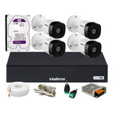 Kit 4 Cam Intelbras 1220b Full Dvr 4ch Full Hd C/ 2 T Purple