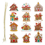 Decoraciones Navideñas Para Casas De Pan De Jengibre, 12 Pie